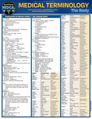 Barchart/Medical Terminolgy Body