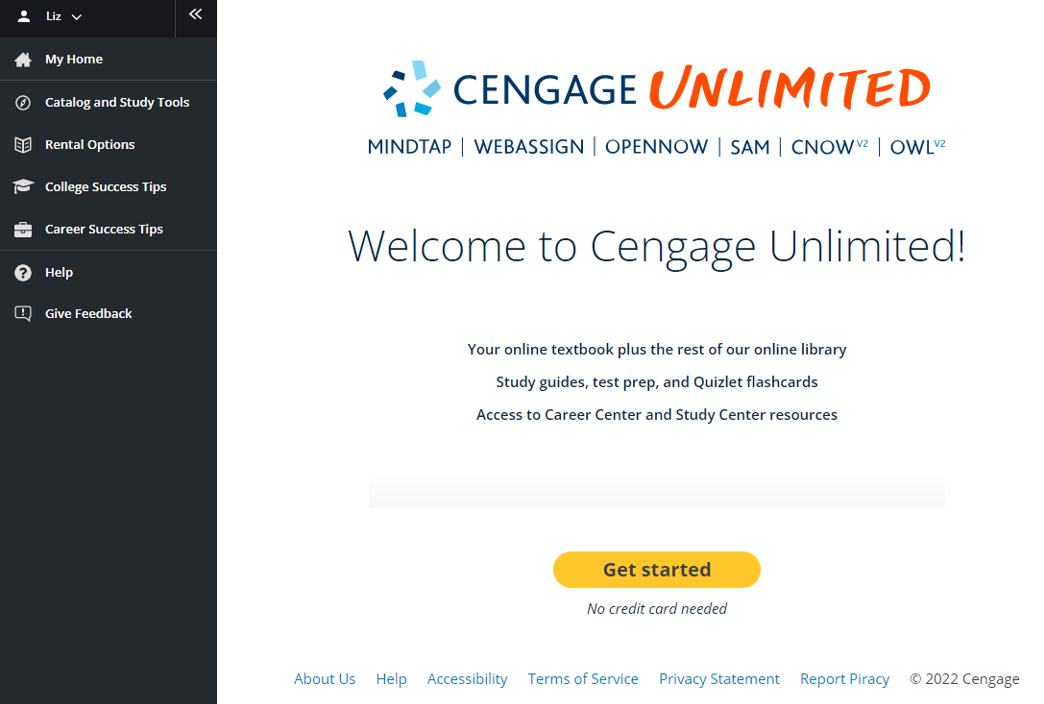 Cengage Welcome