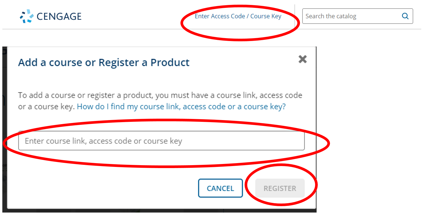 Cengage Enter Code