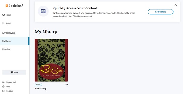 My Library in Sidebar