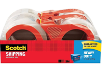 Scotch Heavy Duty Shipping Packing Tape, 1.88" x 54.6 yds., Clear, 4/pack