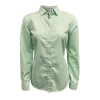 Ladies Woven Houndstooth Shirt - Sea Green