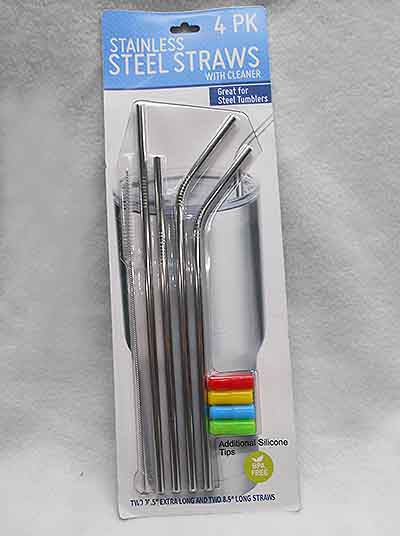 Stainless Steel Straws - with Cleaner (SKU 1051527354)