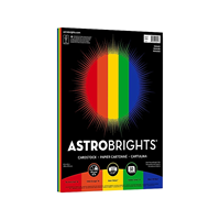 Astrobrights Primary One Cardstock Colored Paper, 65 lbs., 8.5" x 11", Assorted Colors, 50 Sheets/Pack