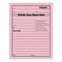 TOPS While You Were Out Message Pads, 4.25" x 5.5", Pink, 50 Sheets/Pad, 12 Pads/Pack<br>CLC STAFF ONLY