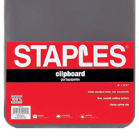 Staples Plastic Clipboard, Smoke
