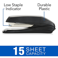 Swingline® Standard Desktop Stapler, Eco Version, 15 Sheet Capacity, Black