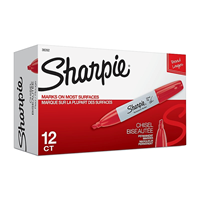 Sharpie Permanent Marker, Chisel Tip, Red