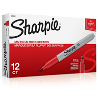 Sharpie Permanent Marker, Fine Tip, Red