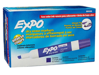 Expo Low Odor Chisel Point Dry Erase Marker-Purple 12ct