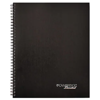 Mead Cambridge Format Professional Meeting Notebook, 8.88" x 11", Wide Ruled, 80 Sheets, Black