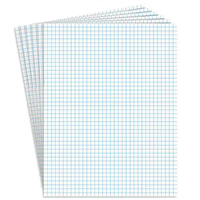 Staples Notepads, 8.5" x 11", Graph Ruled, White, 50 Sheets/Pad, 6 Pads/Pack