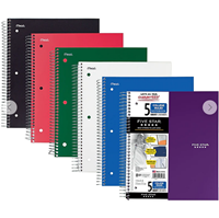 Mead Five Star 3-Subject Notebook, 8.5" x 11", College Ruled, 150 Sheets, Assorted Colors