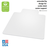 36" x 48'' Chair Mat for Flat Pile Carpet with Lip, Vinyl