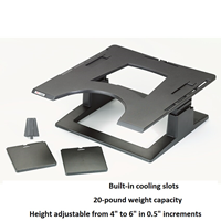 3M™ Adjustable Laptop Stand, 3" Height Adjustment