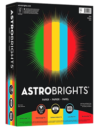 Astrobrights Eco Colored Paper, 24lb, 8.5" x 11", Assorted Colors, 500 Sheets/Pack