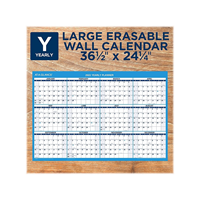 AT-A-GLANCE® Horizontal Erasable Wall Planner, 36 x 24, Blue/White, 2022 (SKU 1058184171)