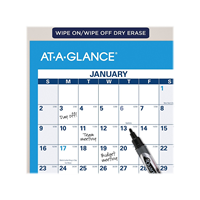 AT-A-GLANCE® Horizontal Erasable Wall Planner, 36 x 24, Blue/White, 2022