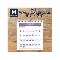 AT-A-GLANCE® Mini Monthly Wall Calendar, 7 x 8, White, 2022