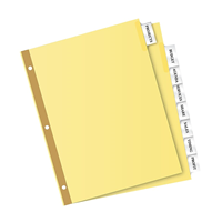 Avery Big Tab Insertable Paper Dividers, 8-Tab, Buff with Clear Tabs