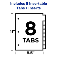 Avery Big Tab Insertable Paper Dividers, 8-Tab Multicolor