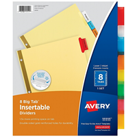 Avery Big Tab Insertable Plastic Dividers