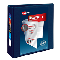 Avery Heavy Duty 3" 3-Ring View Binder, Navy Blue