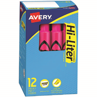 Avery Hi-Liter Tank Highlighter, Chisel Tip