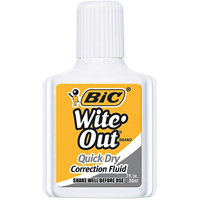 BIC Wite-Out Quick Dry Correction Fluid, White