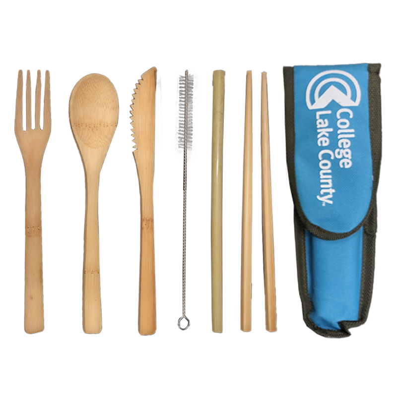 Bamboo Silverware Set With Carrying Case (SKU 1059693753)