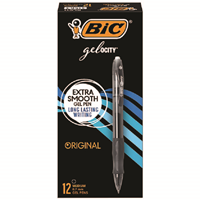 BIC Gel-Ocity Original Retractable Gel Pen, Medium Point, Black Ink, Dozen
