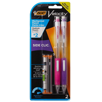 Bic Velocity Side Clic Pencil 0.7mm (2pk)