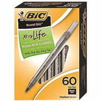 BIC Round Stic Xtra-Life Ballpoint Pen, Medium Point, 1.0mm