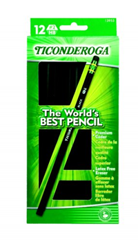 Ticonderoga 12 Pack #2 Black Pencil Set