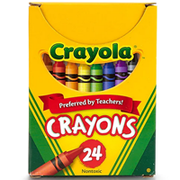 Crayola Non-Peggable Crayons, Assorted Colors, 24 Per Box