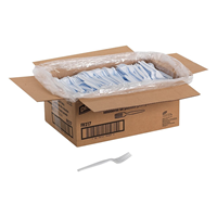 Dixie Plastic Fork, Heavy-Weight, White, 1000/Carton