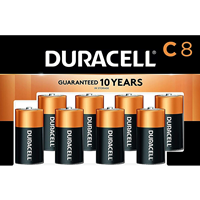 Duracell Coppertop C Alkaline Batteries, 8/Pack