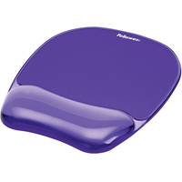 Fellowes Crystals Gel Mouse Pad/Wrist Rest Combo, Purple