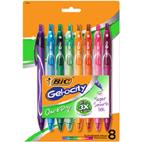 Bic Gelocity 0.7mm 8pk Fashion Color Pens