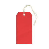 JAM Paper® Gift Tags with String, Small, 3 1/4 x 1 5/8, Red, 100/pack