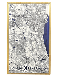 Medium CLC Map Elevated Plaque