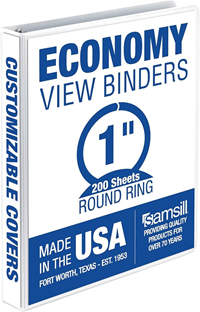 Samsill 1" Economy Insertable Binder