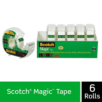 Scotch Magic Tape with Refillable Dispenser-6ct