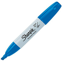 Sharpie Chisel Tip Permanent Marker - Blue, 12/pack