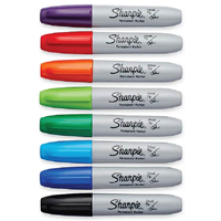 Sharpie Permanent Marker, Chisel Tip, Assorted, 8/Pack