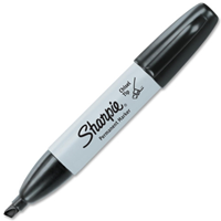 Sharpie Permanent Marker, chisel tip, black ink