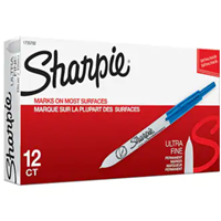Sharpie Retractable Ultra Fine Tip Permanent Marker, Pack of 12