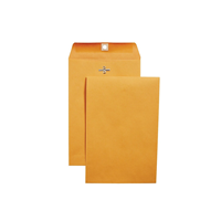 Staples Clasp & Moistenable Glue Catalog Envelopes, 6.5" x 9.5", Brown, 100/Box