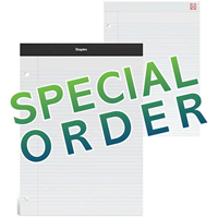 Staples Notepads, 8.5" x 11" (US letter), Narrow Ruled, White, 50 Shts/Pd, 12 Pds/Pck