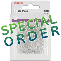 Staples Push Pins 100/Pack